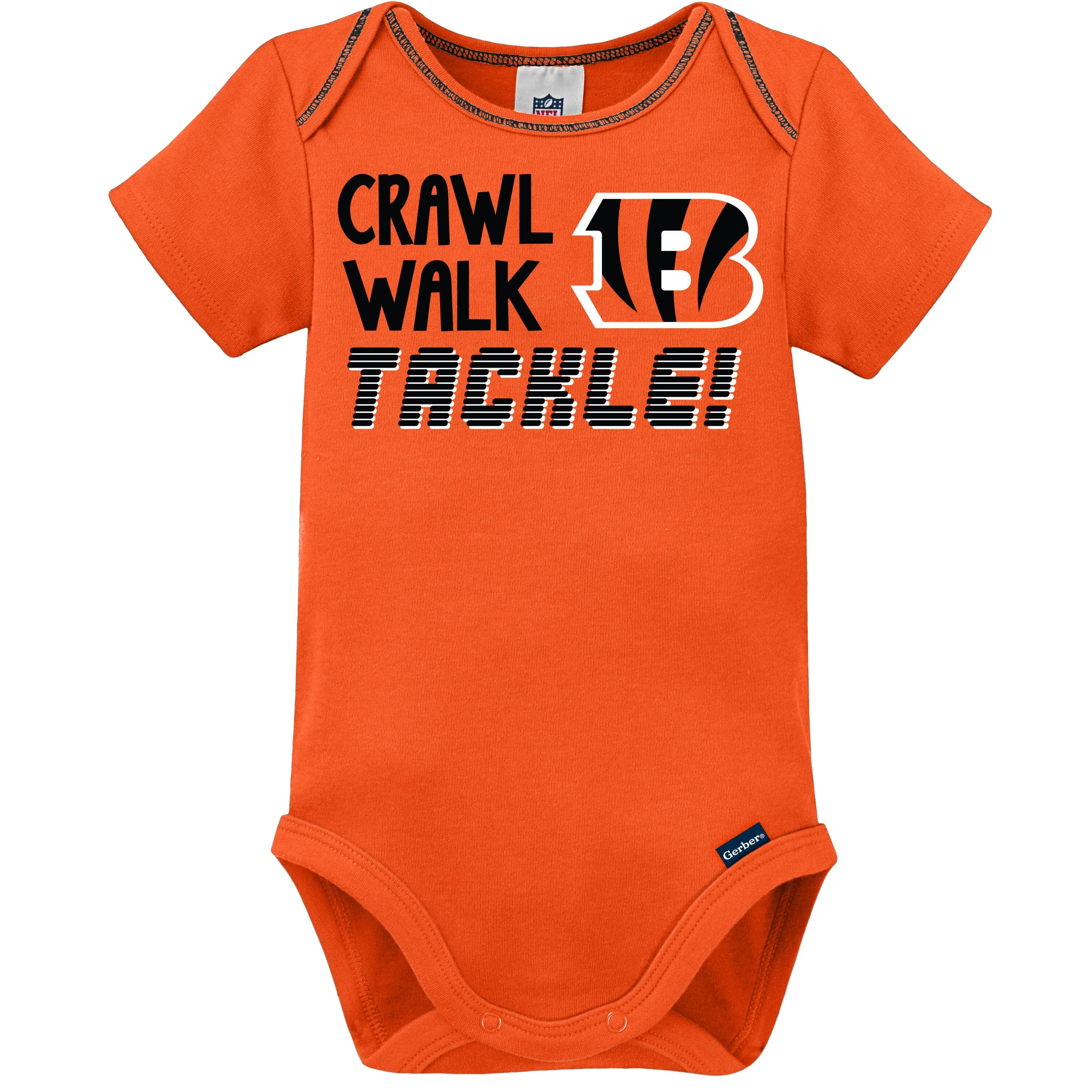 3-Pack Baby Boys Cincinnati Bengals Short Sleeve Bodysuits