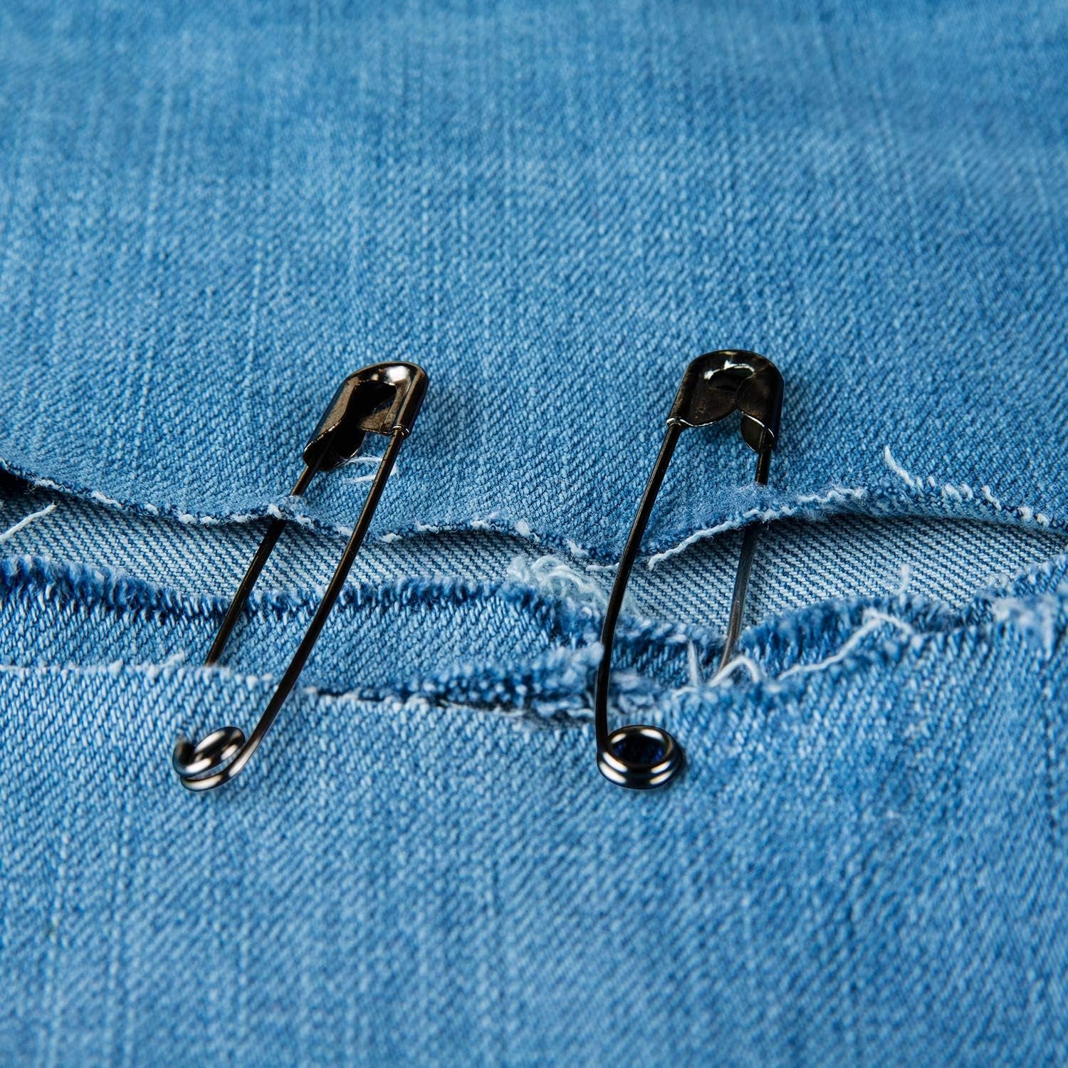 5 Sizes Black Safety Pins Assorted 25-55Mm