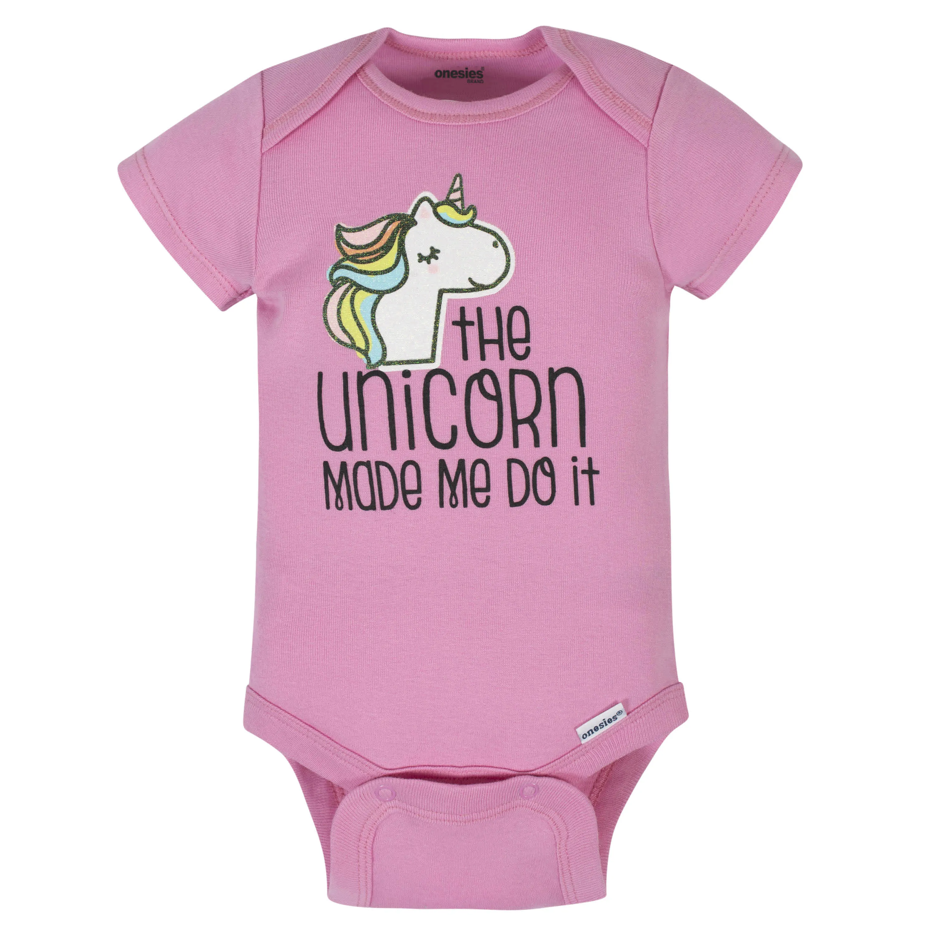 8-Pack Baby Girls Unicorns Onesies Brand Bodysuits