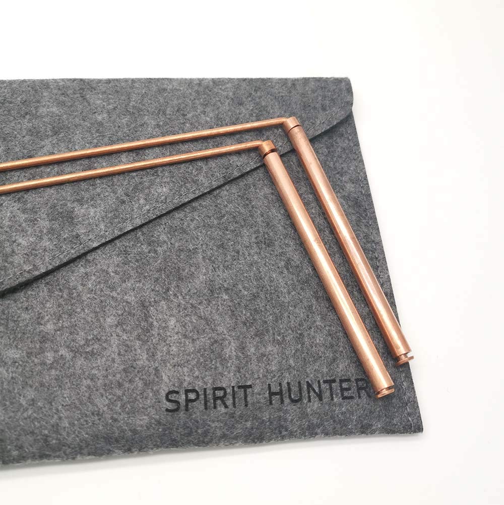 99.9% Copper Dowsing Rod- 2PCS Divining Rods with Bag - Detect Gold, Water, Ghost Hunting Etc.