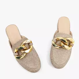 Alexis Gold Woven Loafer - ShuShop