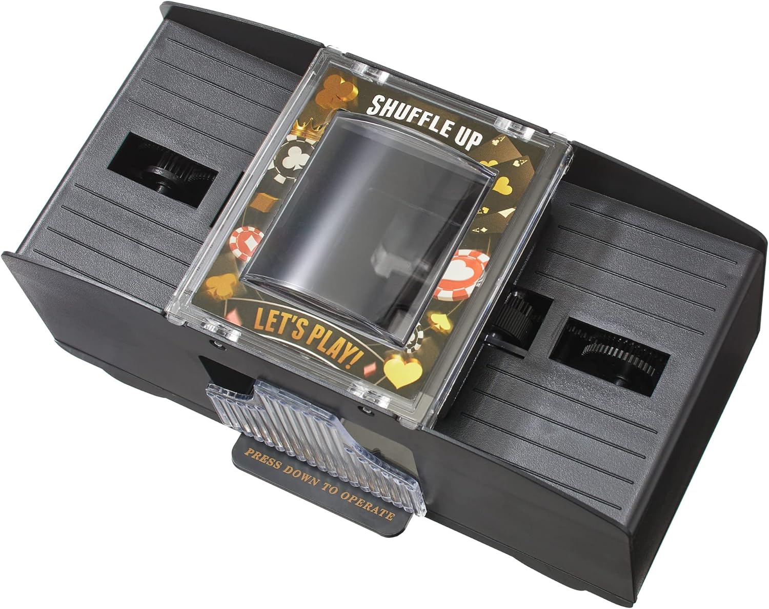 Automatic 2-Deck Card Shuffler, Home Poker Games, Blackjack, Rummy, War, Texas Hold 'Em, PLO, Omaha, Stud and More