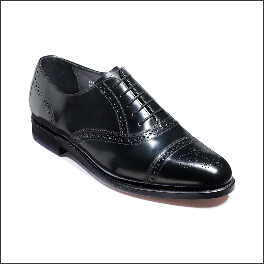 Barker Charterhouse - Black Hi-Shine Calf*