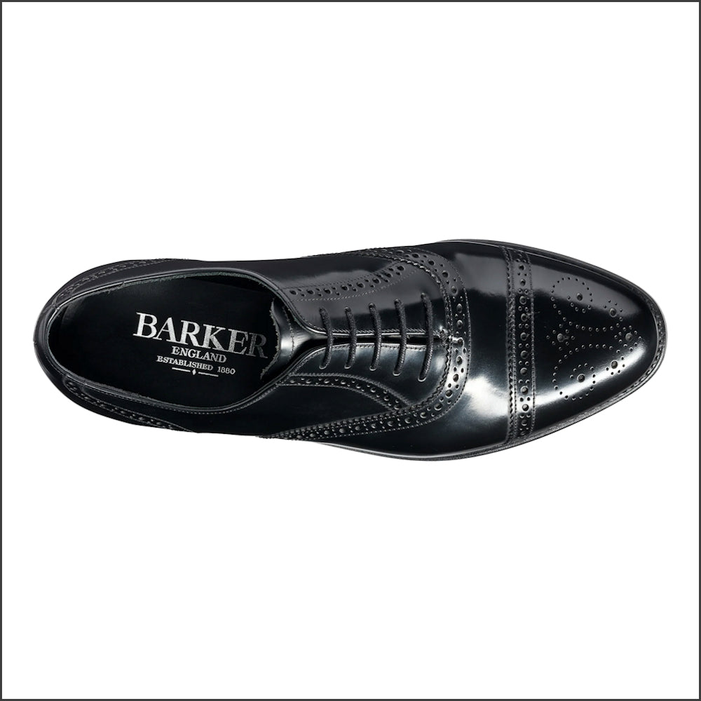 Barker Charterhouse - Black Hi-Shine Calf*