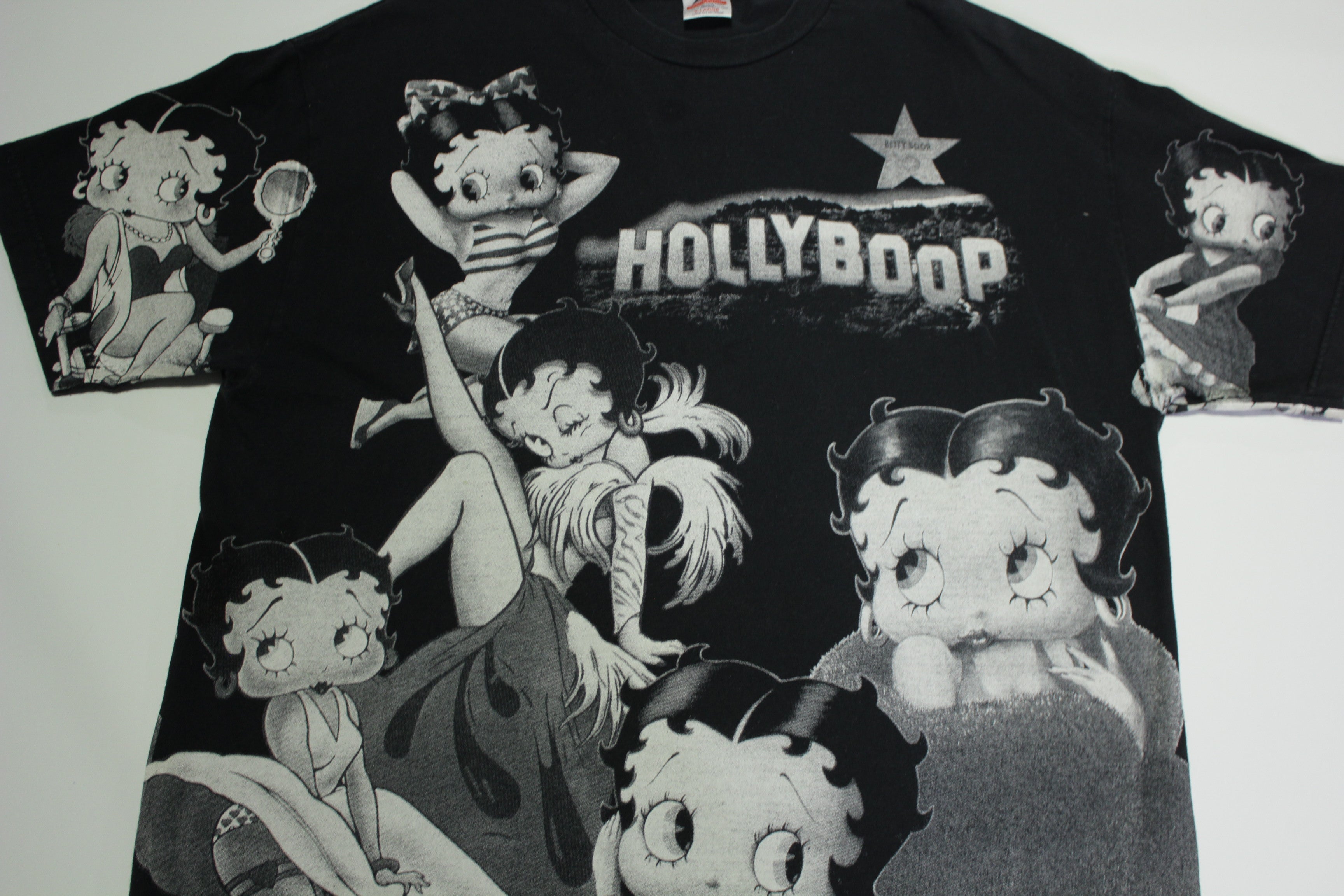 Betty Boop Hollyboop 1998 Hollywood Hall of Fame AOP Vintage King Features Syndicate T-Shirt