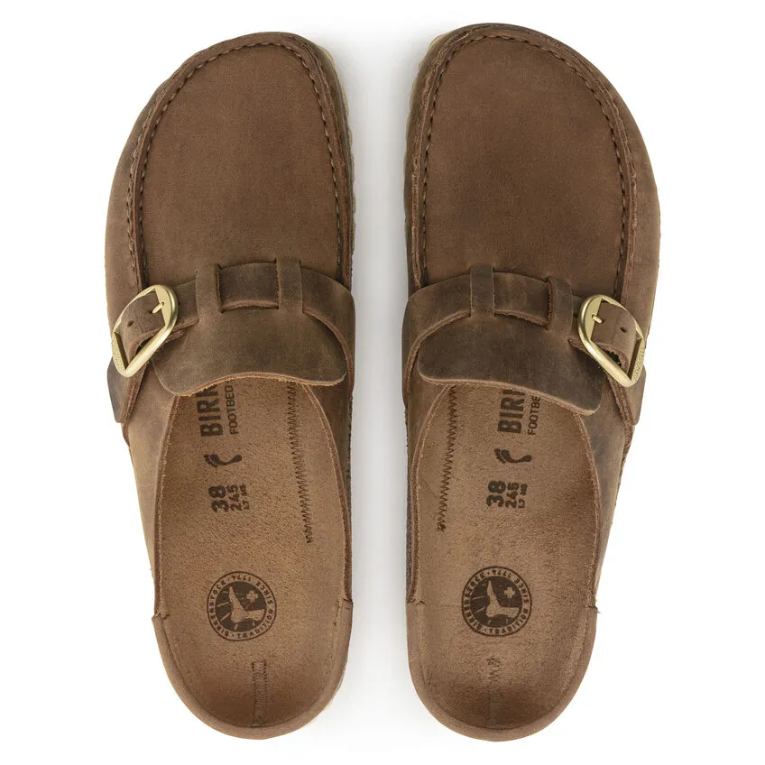 Birkenstock Women’s Buckley Slip On Shoes-Cognac