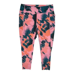 BLUE & PINK TEK GEAR ATHLETIC LEGGINGS, Size 2X