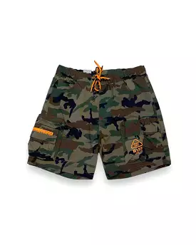 Camo Utility Nylon Cargo Shorts