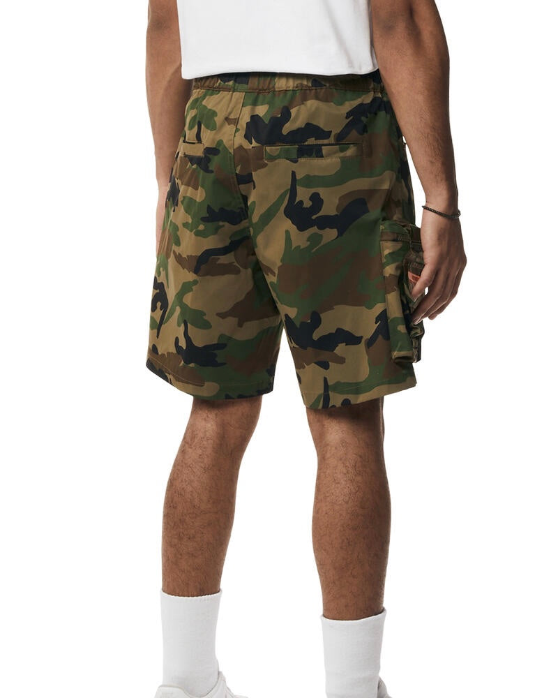 Camo Utility Nylon Cargo Shorts