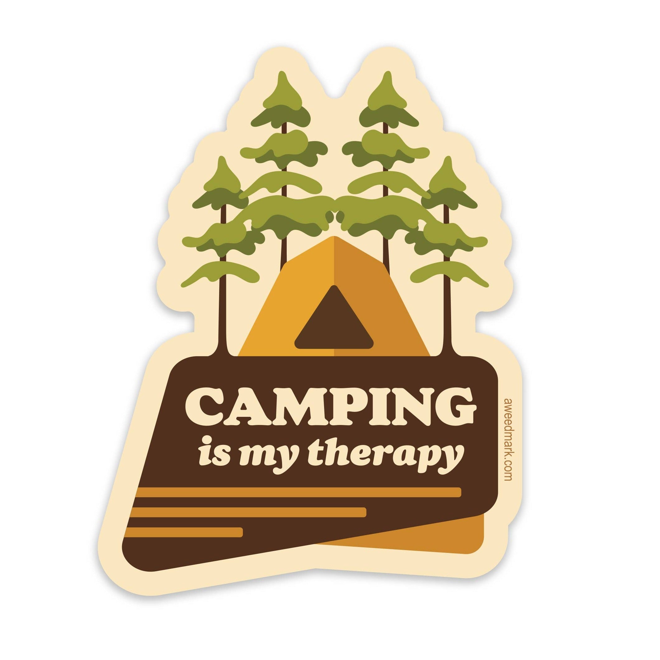 Camping is my Therapy Sticker