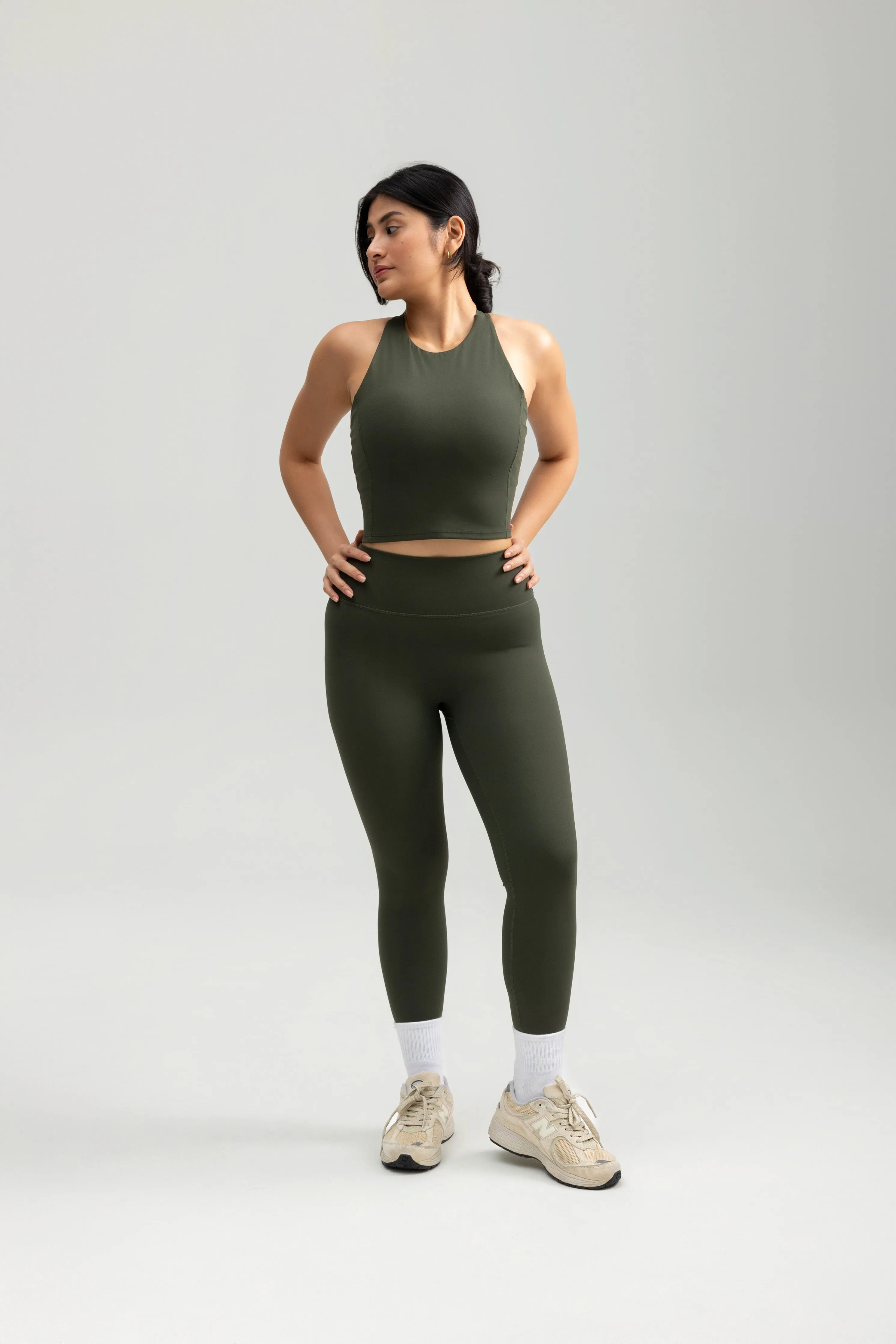 Classic Leggings (Full 24) in Olive (No Pocket)