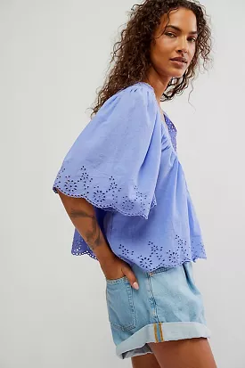 Costa Eyelet Top