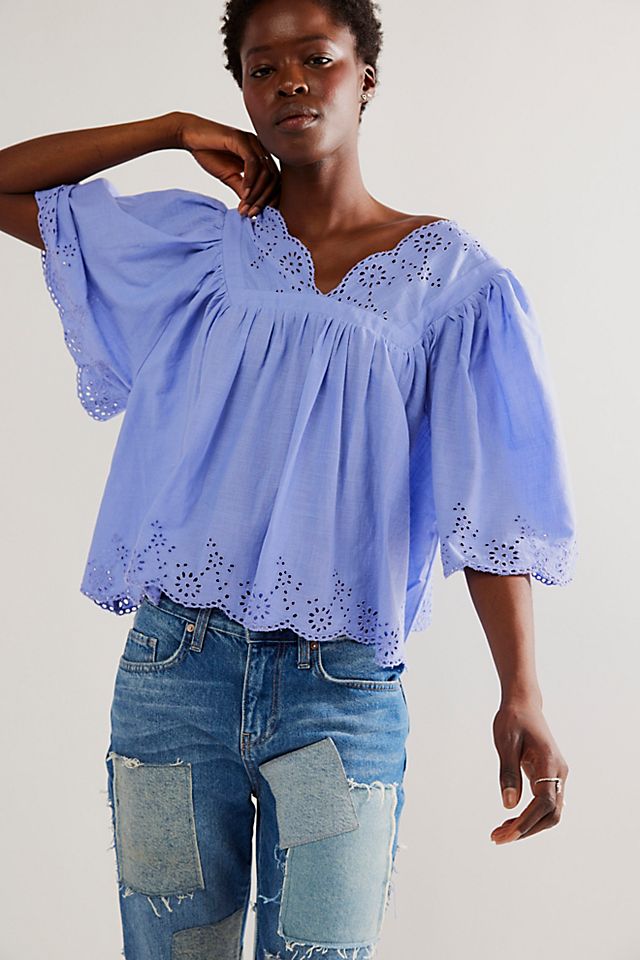 Costa Eyelet Top