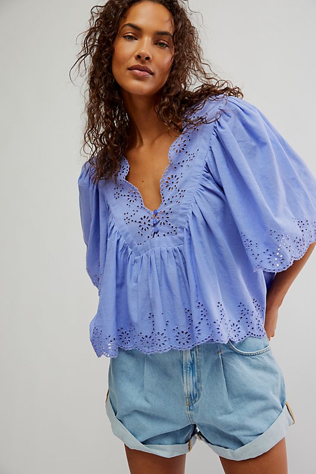 Costa Eyelet Top