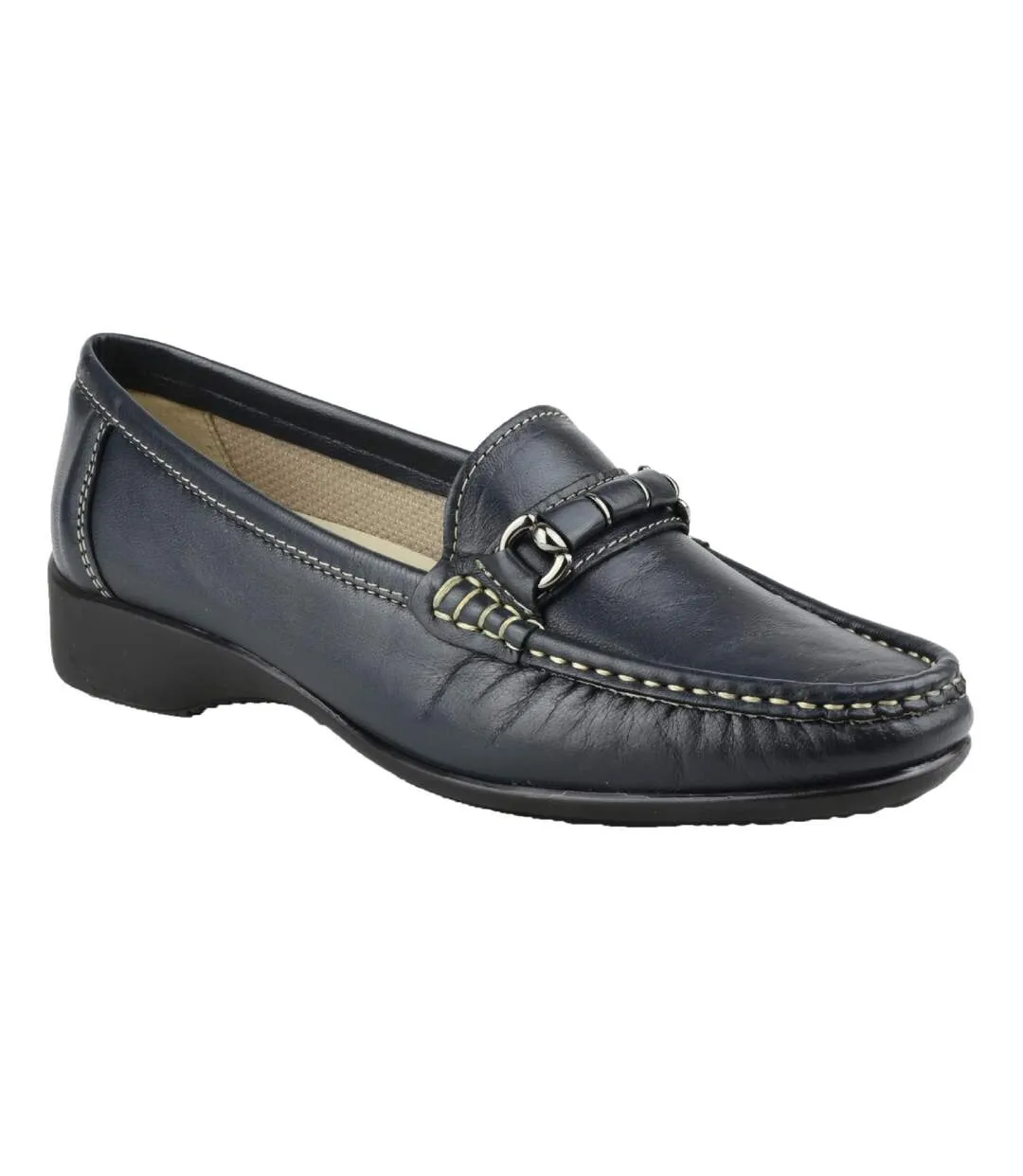 Cotswold Barrington Ladies Loafer Slip On Shoes (Navy) - UTFS2876