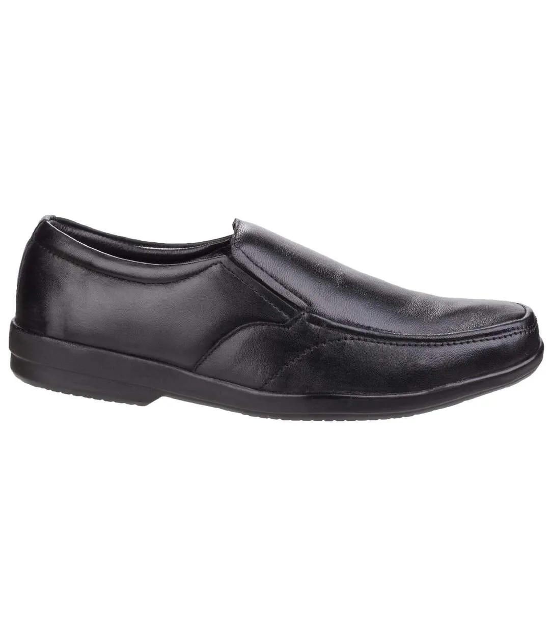 Fleet & Foster Mens Alan Formal Apron Toe Slip On Shoes (Black) - UTFS4182