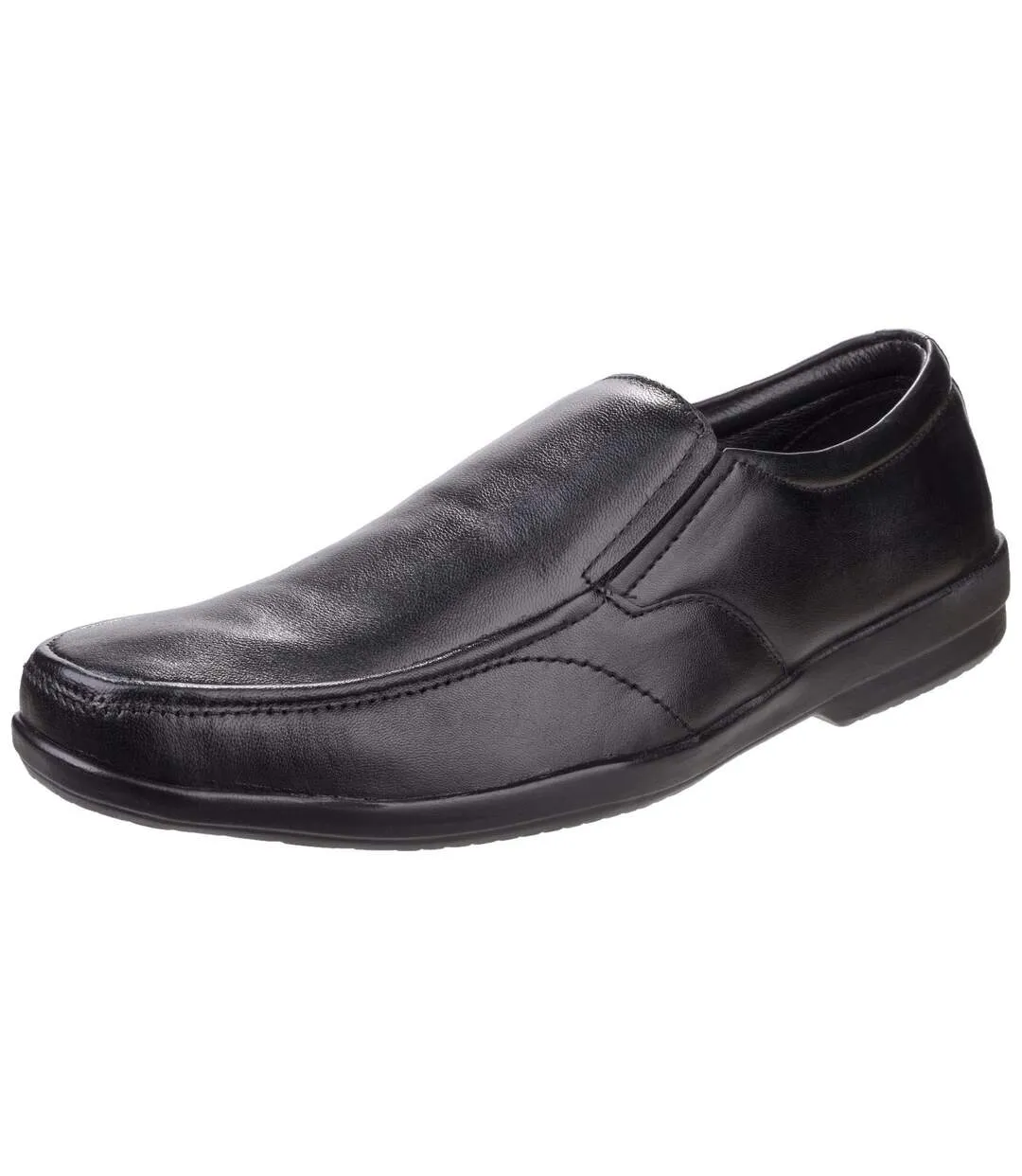 Fleet & Foster Mens Alan Formal Apron Toe Slip On Shoes (Black) - UTFS4182