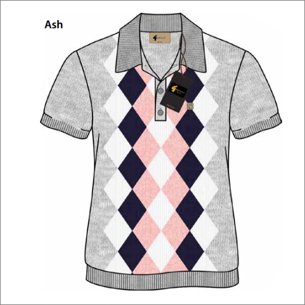 Gabicci Vintage Pablo Ash Pattern Polo Top*