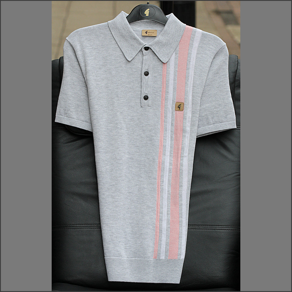 Gabicci Vintage Soda Ash Pattern Polo Top*