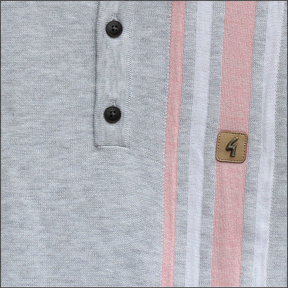 Gabicci Vintage Soda Ash Pattern Polo Top*