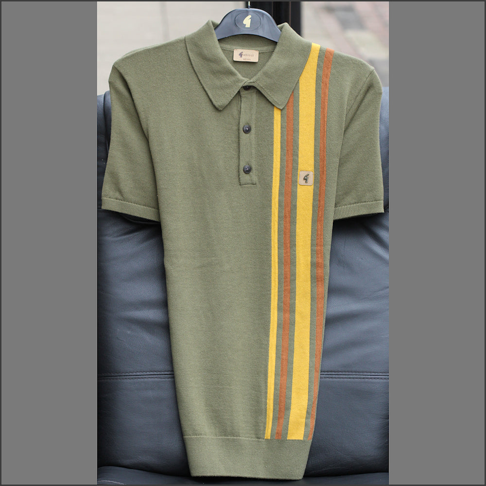 Gabicci Vintage Soda Spruce Pattern Polo Top*