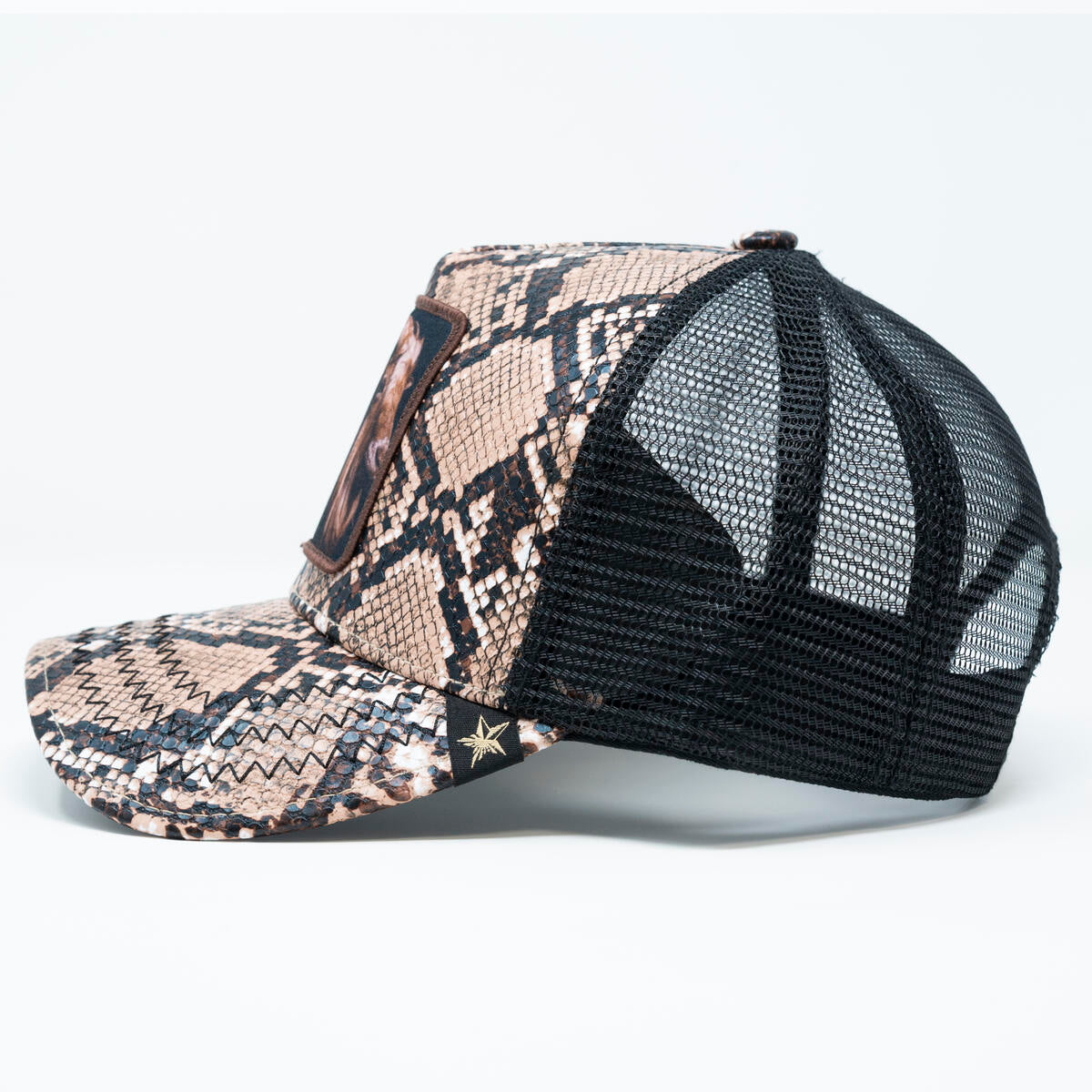 Goat Snakeskin Trucker Hat