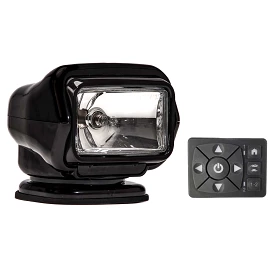 Golight Stryker ST Series Permanent Mount Black 12V Halogen w/Hard Wired Dash Mount Remote [3021ST]