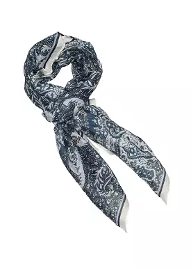 Gustav Joory Scarf 53802-84796 Trklde - Dark Denim with Lace Print