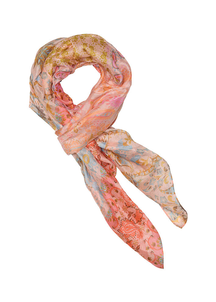 Gustav Joory Scarf 53802-86404 Trklde - Coral Border Print