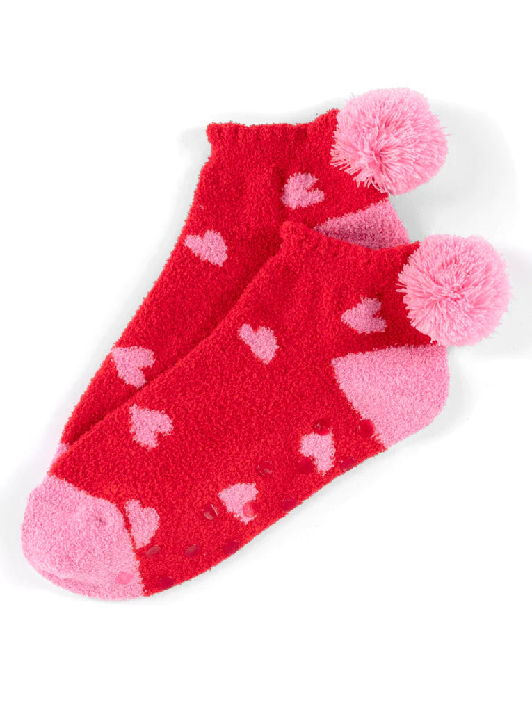 Heart Home Socks - Red