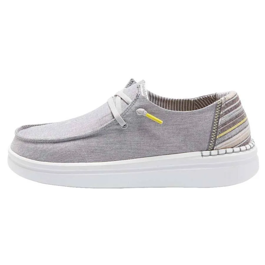 Hey Dude Womens Wendy Rise Slip On Shoes- Grey Lines