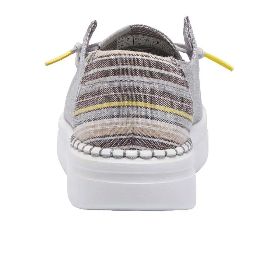 Hey Dude Womens Wendy Rise Slip On Shoes- Grey Lines