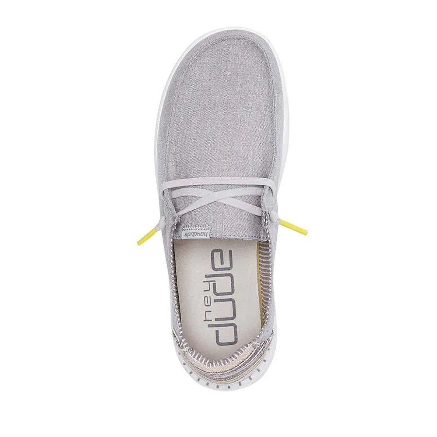 Hey Dude Womens Wendy Rise Slip On Shoes- Grey Lines