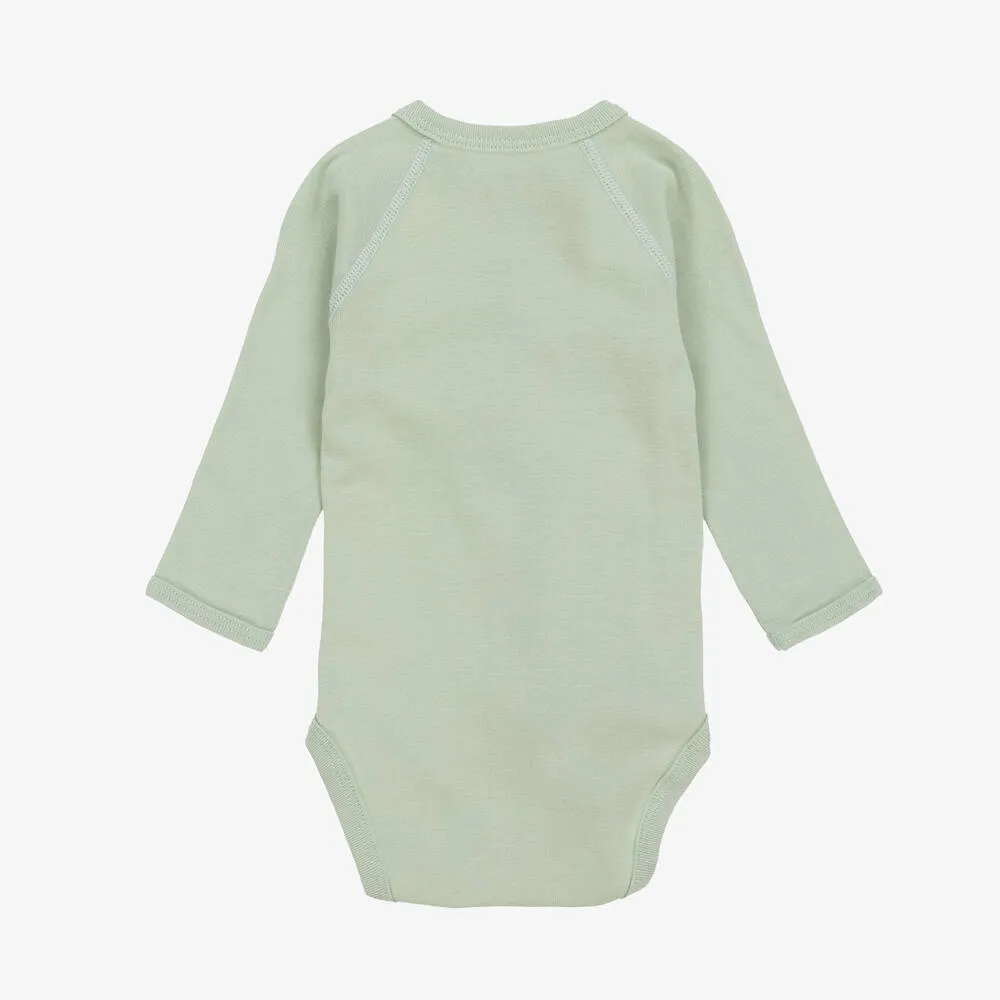 Ivory & Green Cotton Bodysuits (3 Pack)