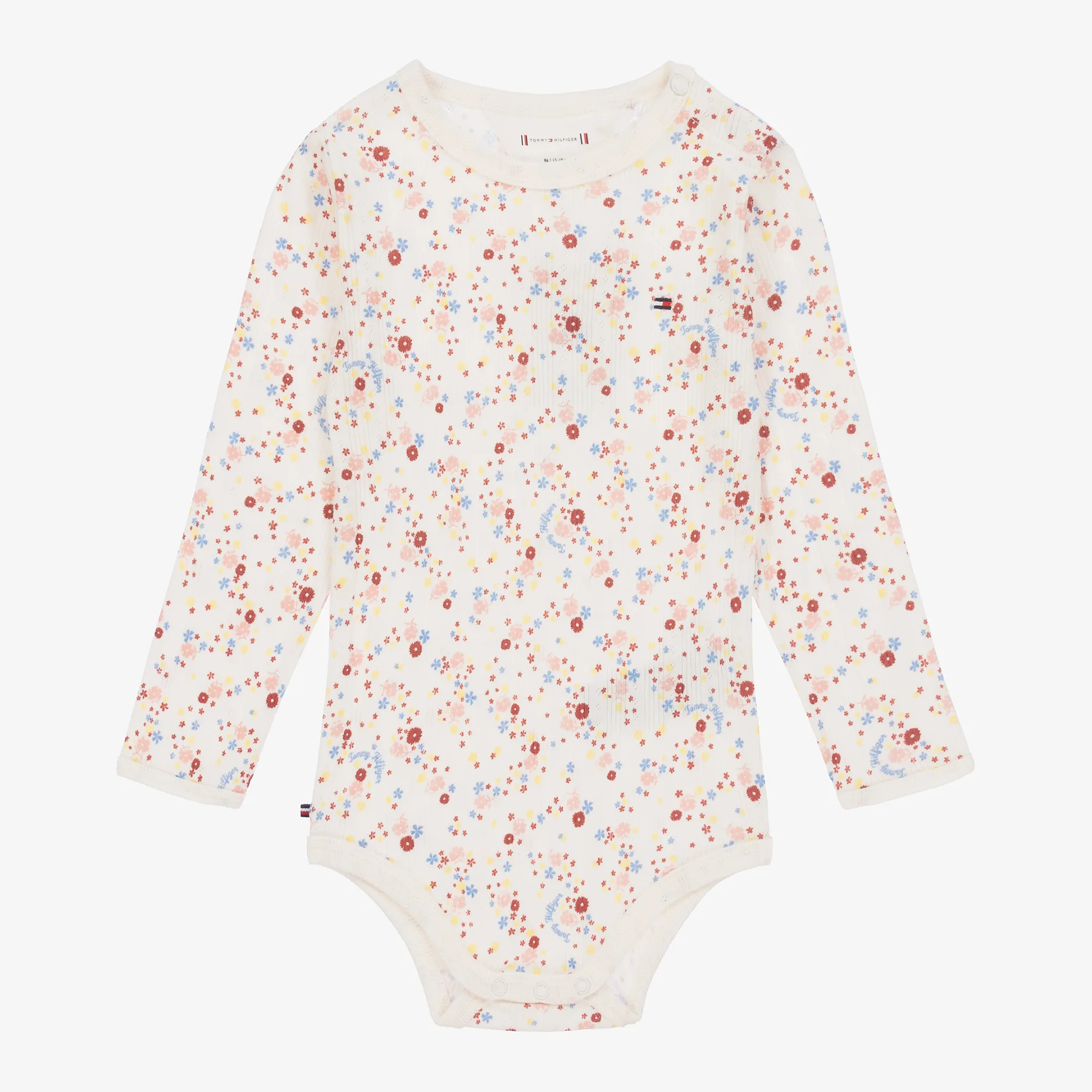 Ivory & Pink Cotton Baby Bodysuits (3 Pack)