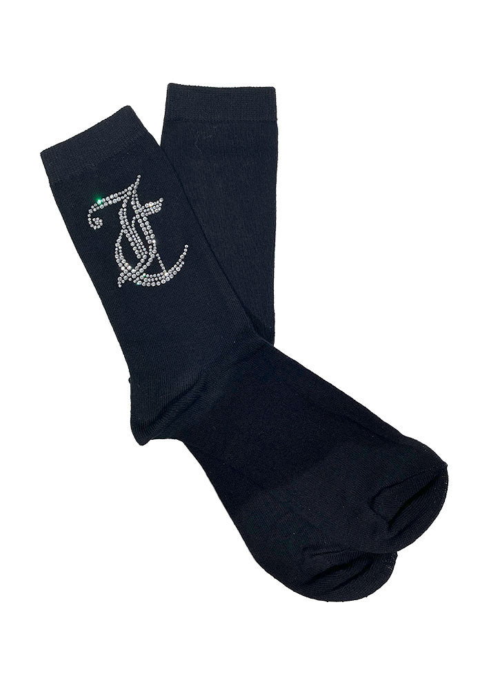 Juicy Couture Lea Diamante Socks - Strmper - Black