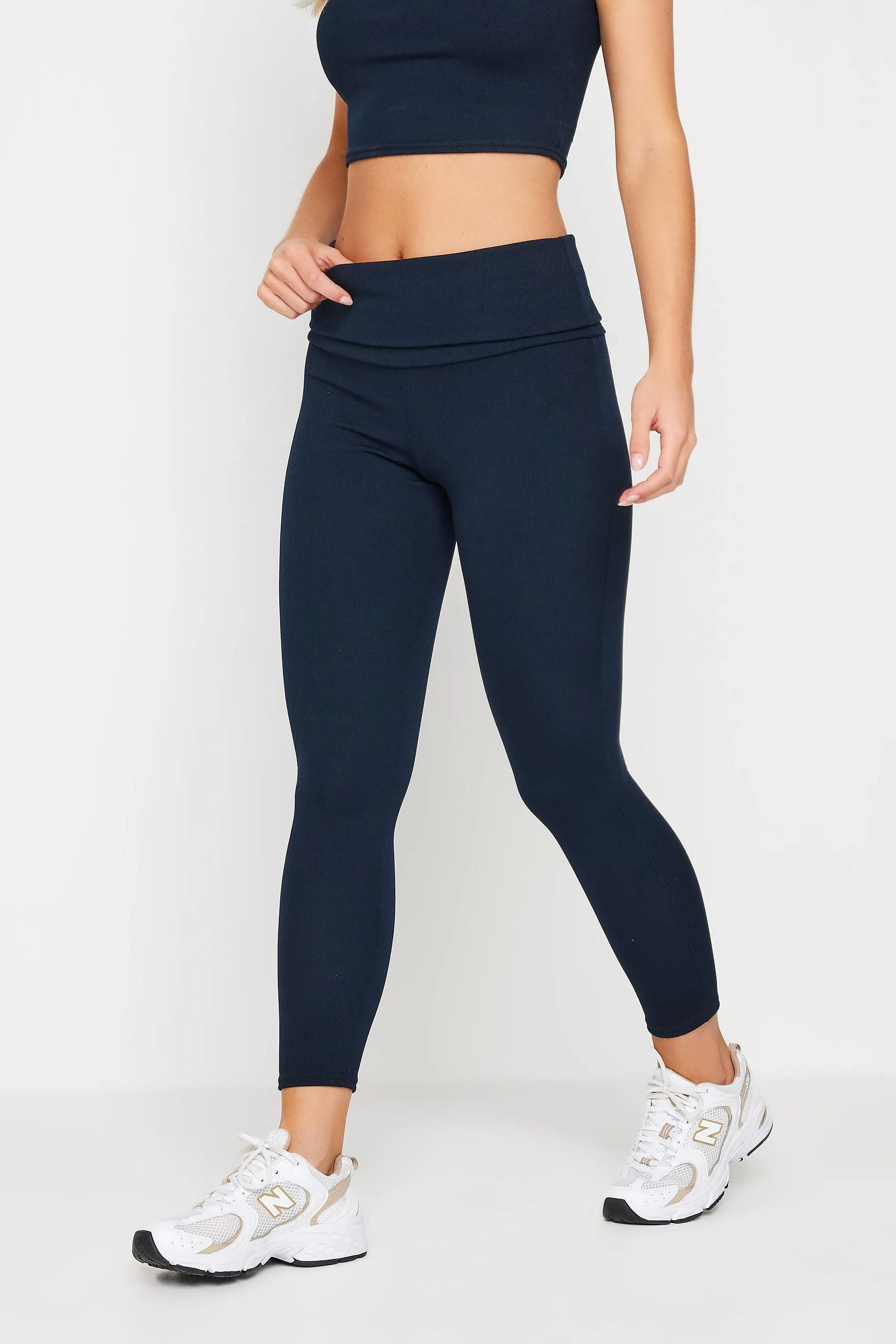 Leggings | Petite Fold Over Waistband Leggings | PixieGirl