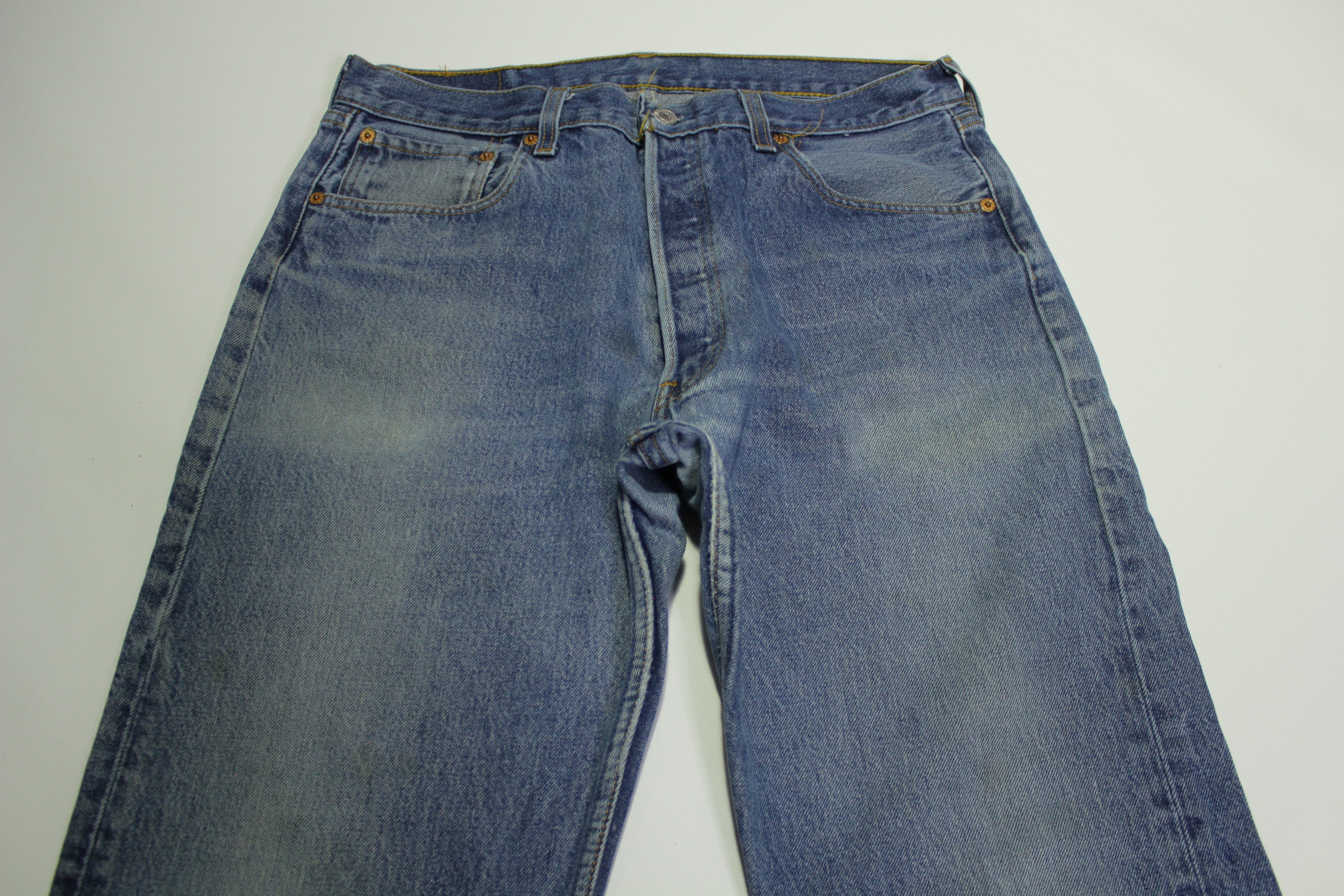 Levis Vintage 90's 501XX Made in USA Button Fly Blue Denim Jeans