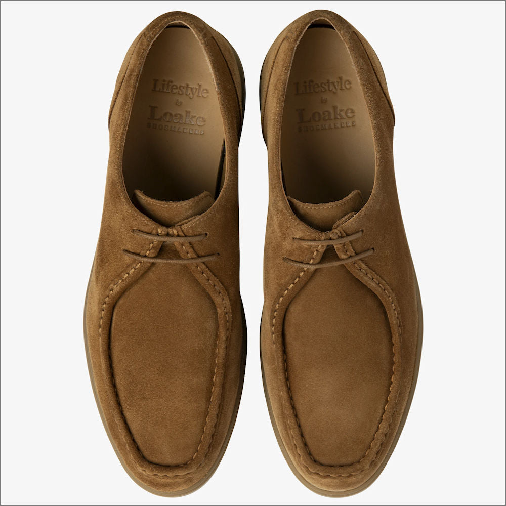 Loake Arrezo Chestnut Suede Tie Shoe*