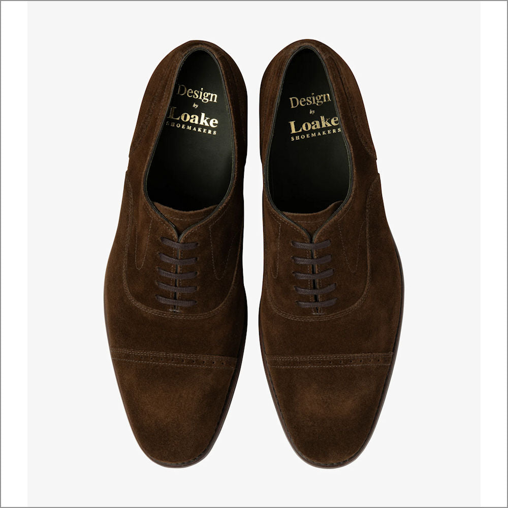 Loake Hughes Brown Suede Semi-brouge*