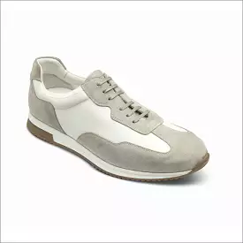 Loake Linford White and Grey Suede Trainer*