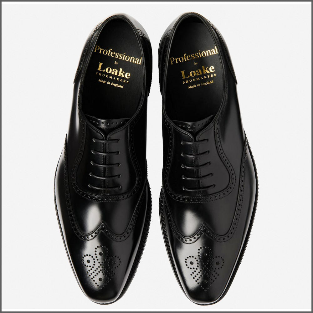 Loake Tay Black Calf Leather Brogue*