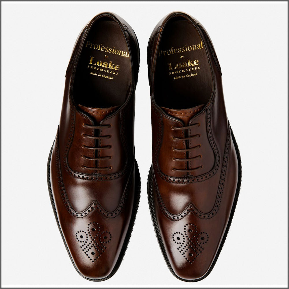 Loake Tay Dark Brown Calf Leather Brogue*