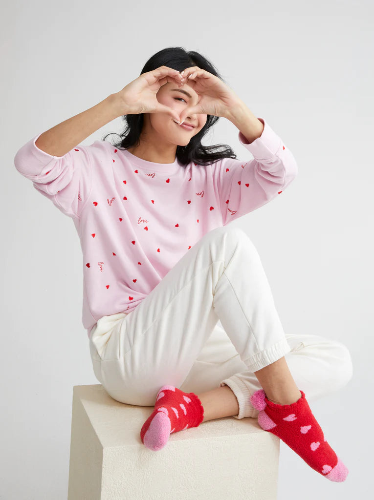 Love Hearts Sweatshirt - Blush