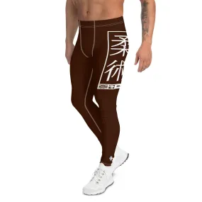 Men's Athletic Workout Leggings For Jiu Jitsu 006 - Chocolate