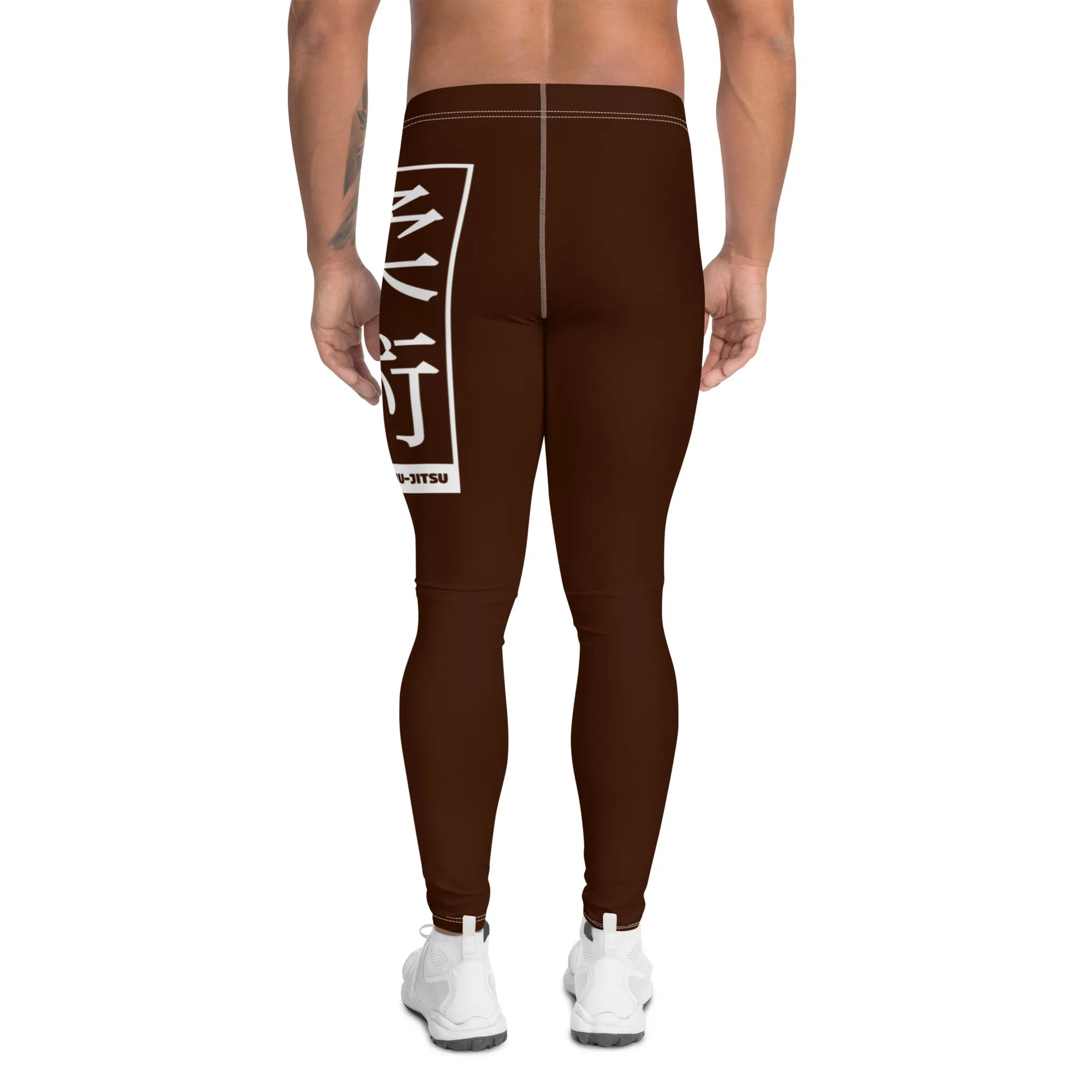 Men's Athletic Workout Leggings For Jiu Jitsu 006 - Chocolate