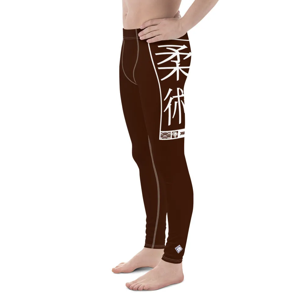 Men's Athletic Workout Leggings For Jiu Jitsu 006 - Chocolate