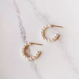 Minimalist Pearl Hoop