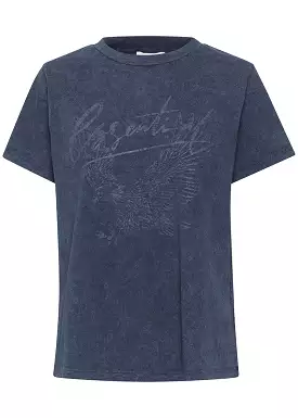 My Essential Wardrobe Hanne T-shirt - Dark Blue Random Wash