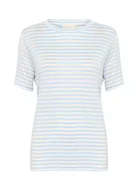 My Essential Wardrobe Lisa T-shirt - Clear Sky Striped